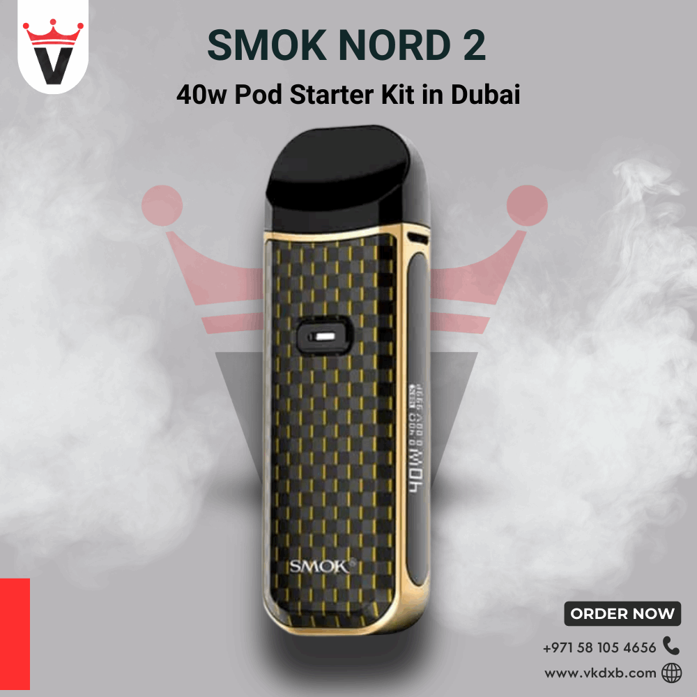 Smok Nord 2 40w pod starter kit with OLED display and 1500mAh battery in Dubai