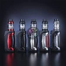 GeekVape Aegis Max100w Starter Kit with Zeus Tank in five colors showing durable design and sleek finish