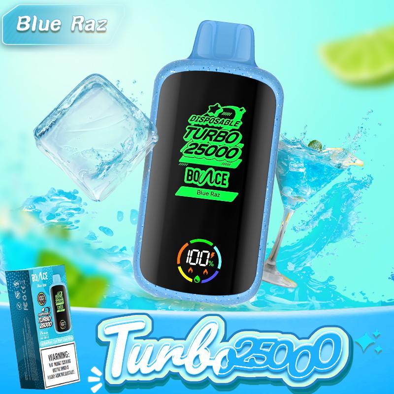 Bounce Turbo 25000 Puffs Blue Razz Flavor Vape – Vape King DXB
