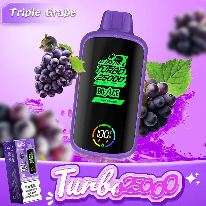 Bounce Turbo 25000 Puffs Triple Grape Vape Flavor – Vape King DXB