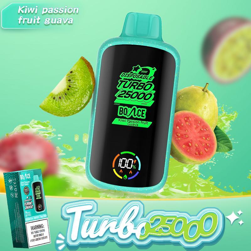 ounce Turbo 25000 Puffs Kiwi Passionfruit Guava Vape – Vape King DXB