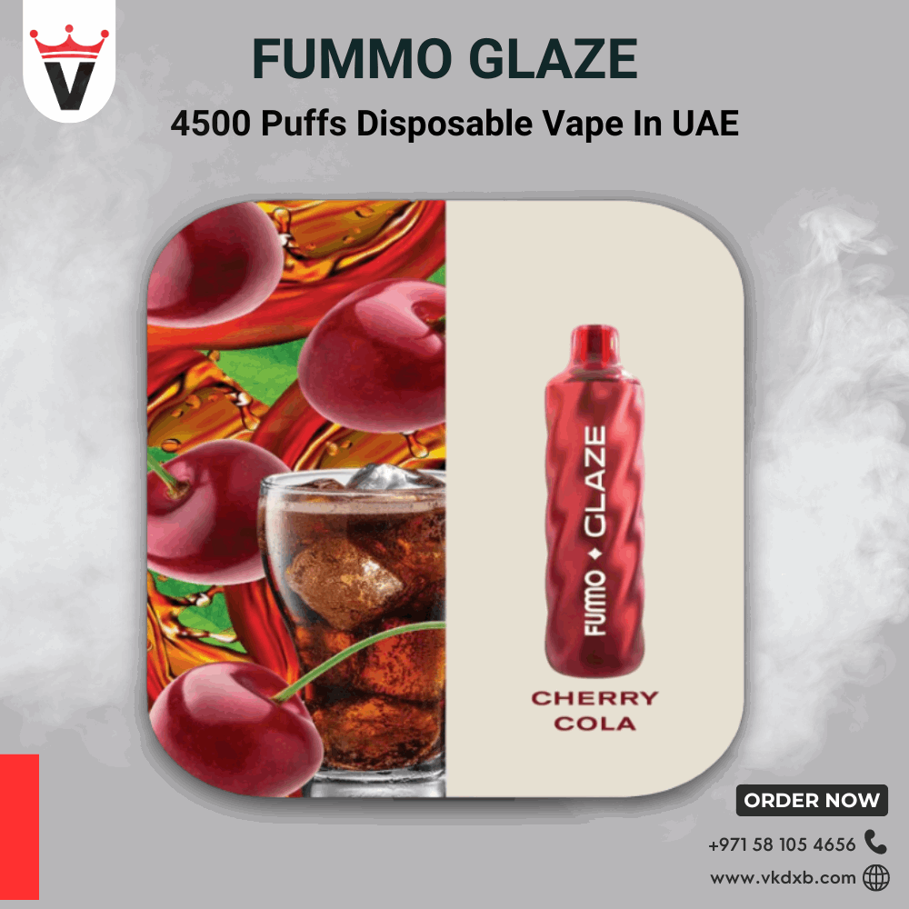 cherry cola flavor of FUMMO Glaze 4500 puffs Disposable Vape at vape kign dxb