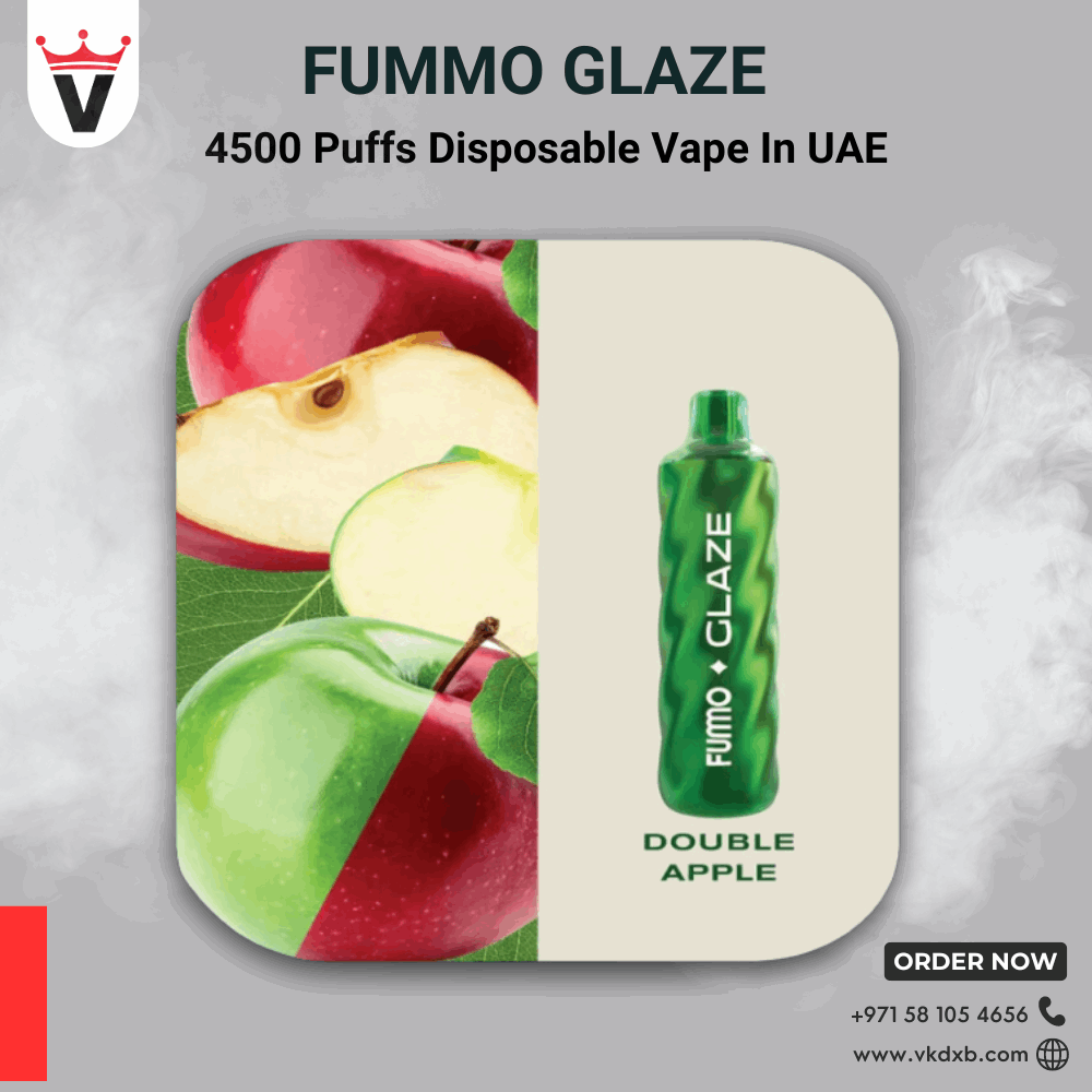 double apple flavor of FUMMO Glaze 4500 puffs Disposable Vape at vape kind dxb
