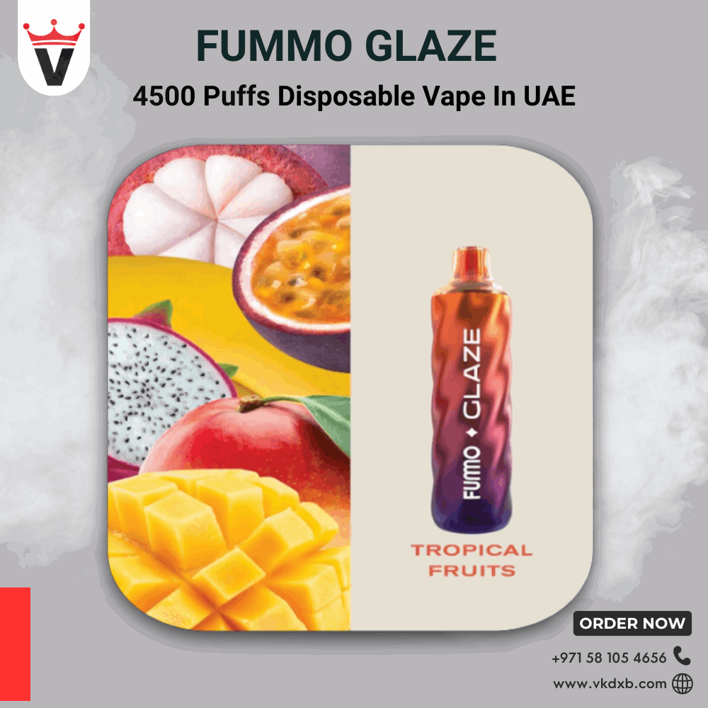 tropical fruit flavor of FUMMO Glaze 4500 Puffs Disposable Vape in UAE