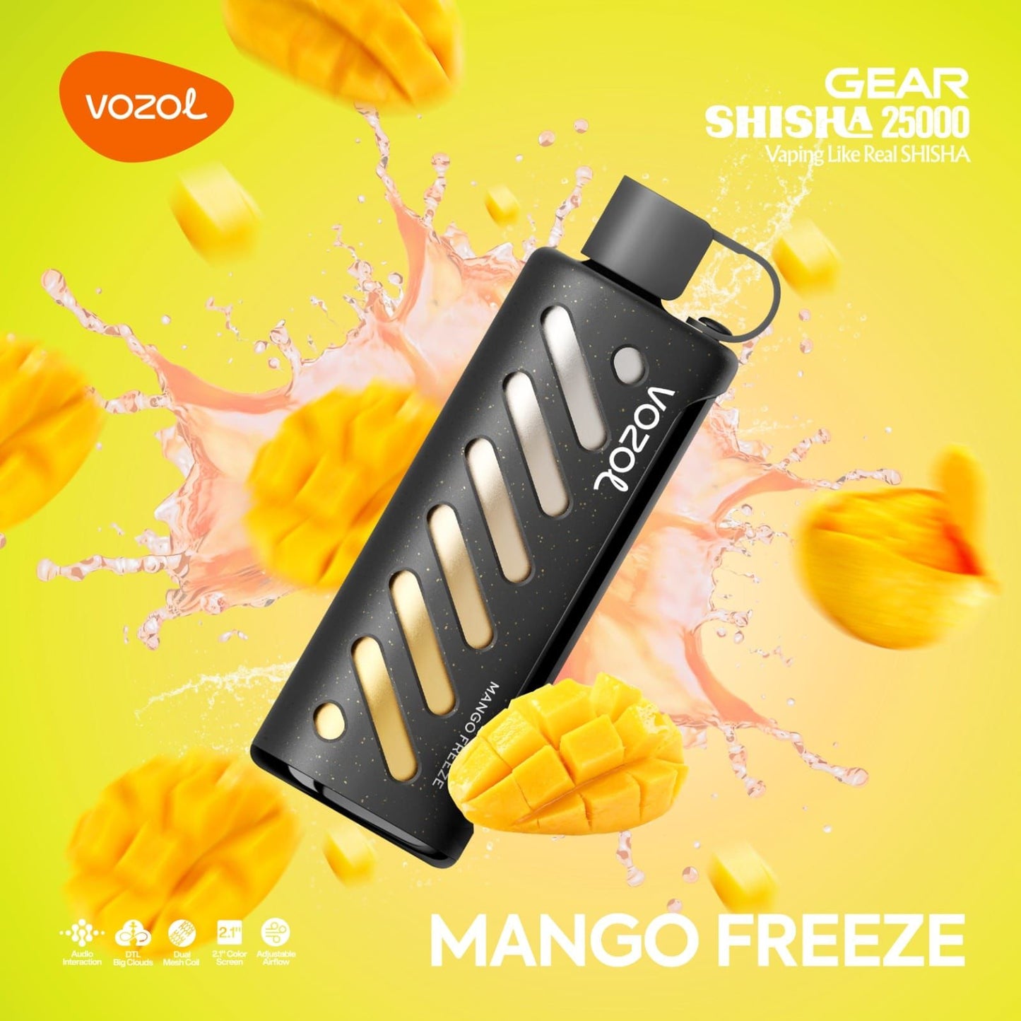 VOZOL GEAR SHISAH 25000 PUFFS MANGO FREEZE