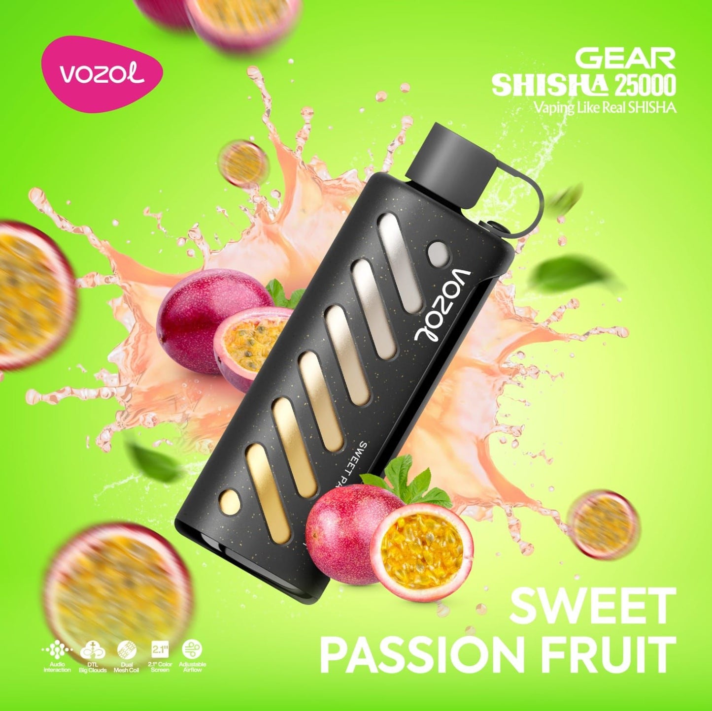 VOZOL GEAR SHISAH 25000 PUFFS SEET PASSION FRUIT