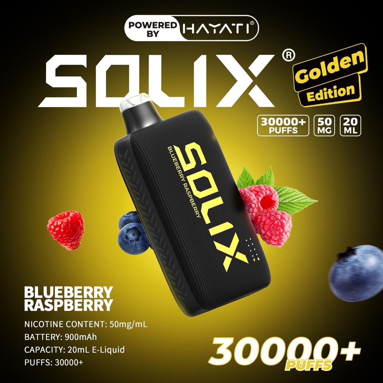 Hayati Solix Golden Edition – 30,000 Puffs Premium Disposable Vape in Dubai & UAE