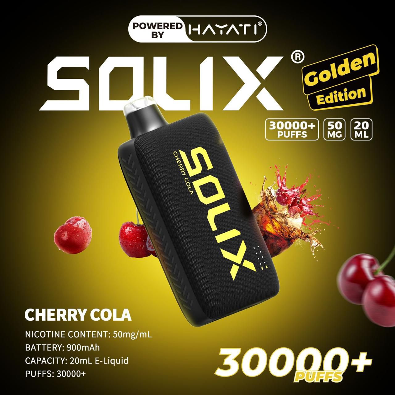 Hayati Solix Golden Edition – 30,000 Puffs Premium Disposable Vape in Dubai & UAE