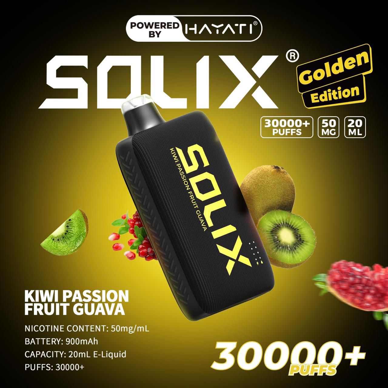 Hayati Solix Golden Edition – 30,000 Puffs Premium Disposable Vape in Dubai & UAE