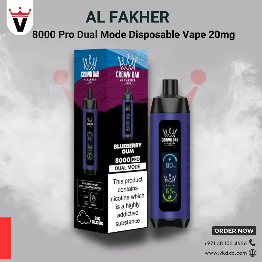 AL FAKHER CROWN BAR 8000 DUAL PRO Vape - Dual Flavor, 8,000 Puffs in Dubai Vape king dxb AL FAKHER CROWN BAR 8000 DUAL PRO Vape - Dual Flavor, 8,000 Puffs in Dubai Vape king dxb