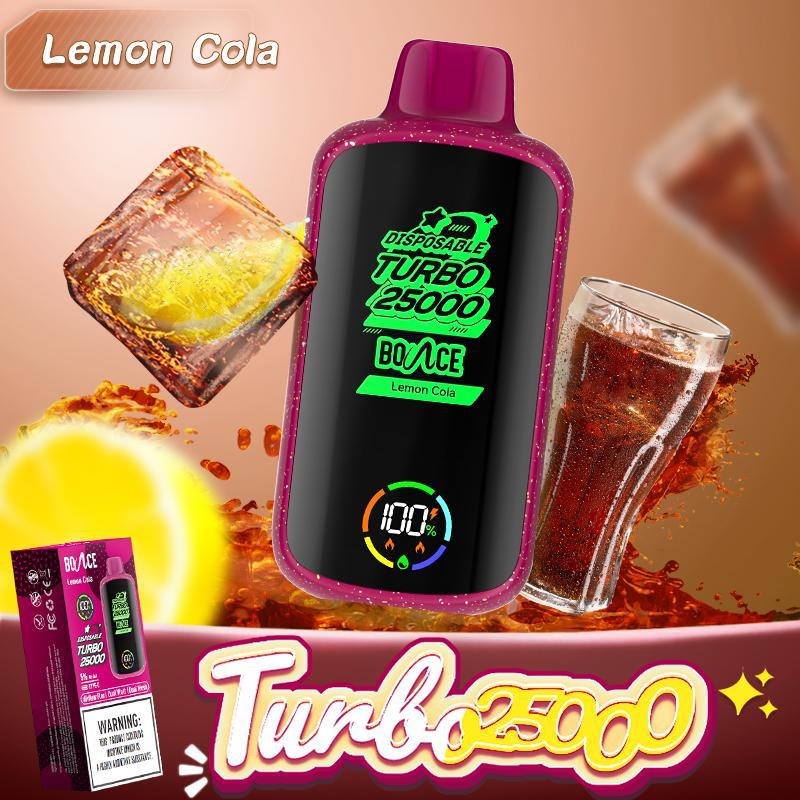 Bounce Turbo 25000 Puffs Lemon cola Disposable Vape – Vape King DXB