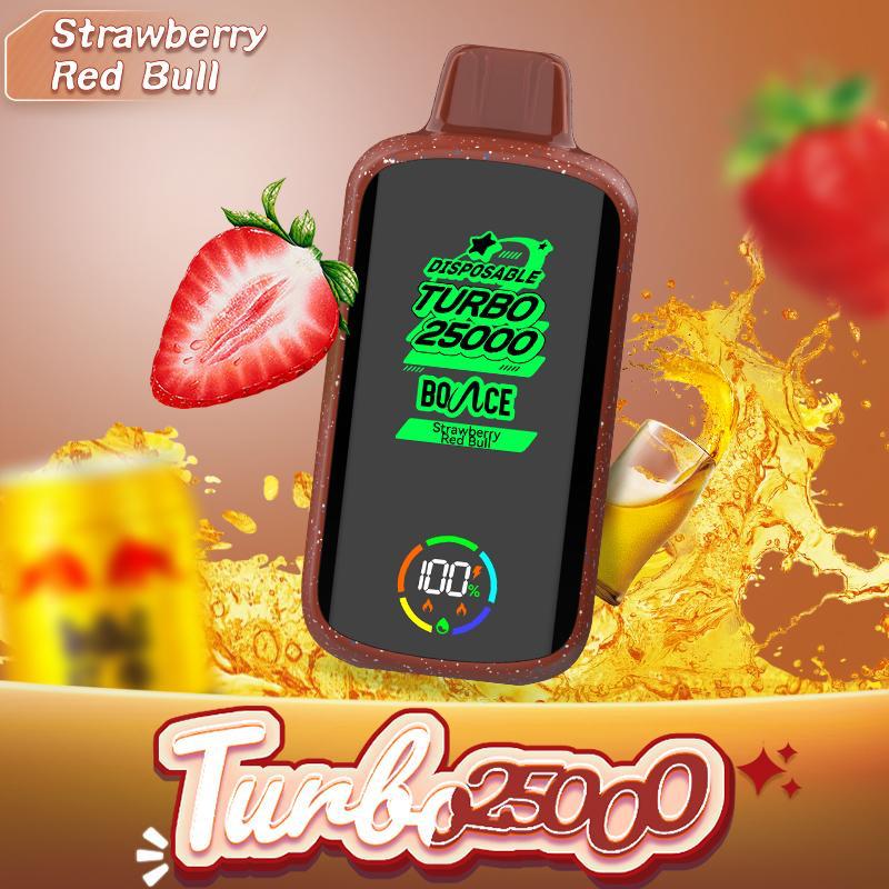 Bounce Turbo 25000 Puffs Strawberry Red Bull Vape – Vape King DXB