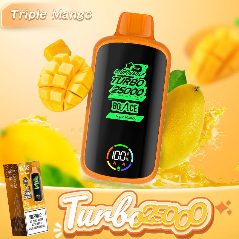 Bounce Turbo 25000 Puffs Triple Mango Disposable Vape – Vape King DXB