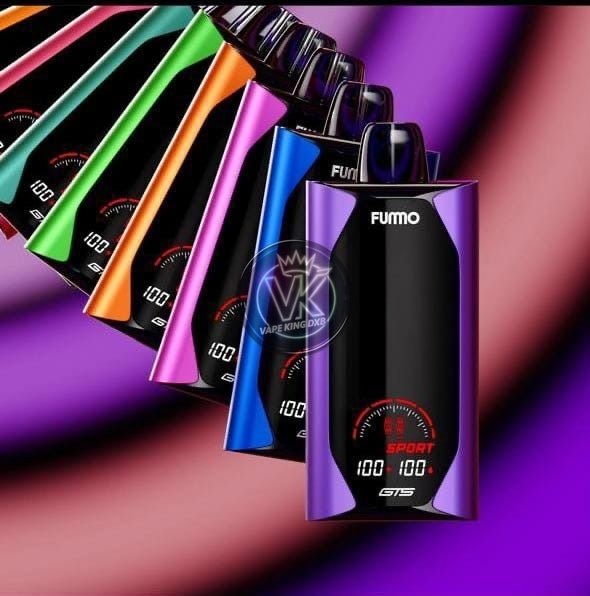 Fummo Falcon GTS 20000 Puffs 20mg disposable vape in assorted colors with sleek design and high nicotine strength.
