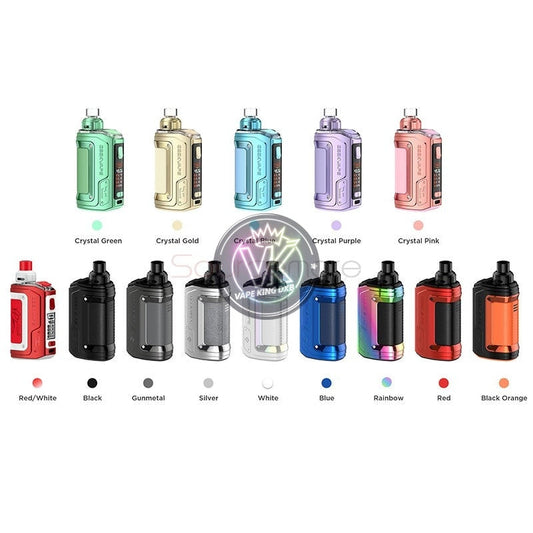 Geekvape H45 Aegis Hero 2 Pod Mod Kit in multiple colors with durable, waterproof design and adjustable wattage.