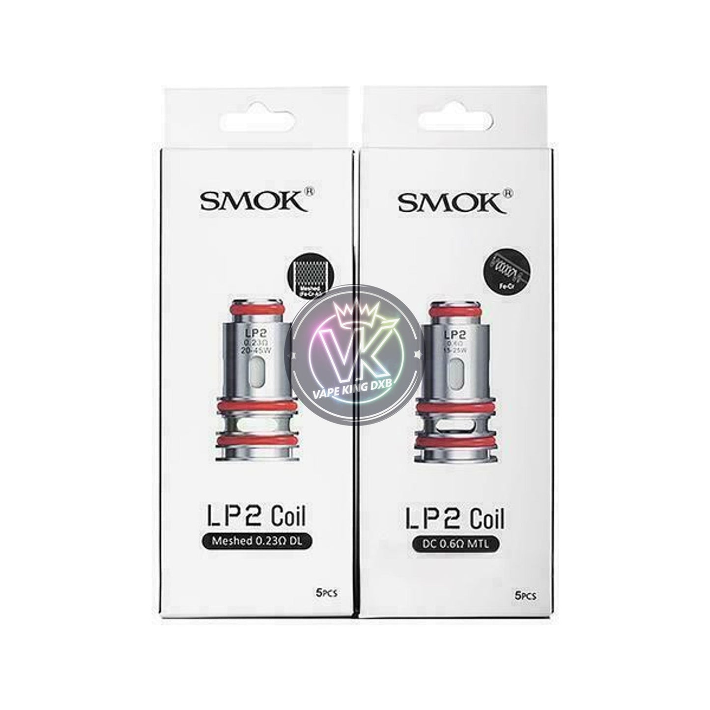SMOK RPM 4 Replacement Coil LP2 Coil pack of 5 with 0.23Ω mesh and 0.6Ω DC coil for DL and MTL vaping