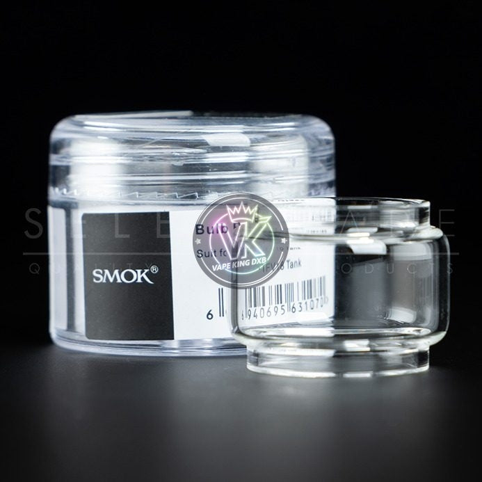 SMOK Bulb Pyrex Glass Tube #10 9ml replacement tube for TFV16 vape tank made of durable clear Pyrex glass with bulb-shaped design
