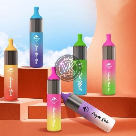 Colorful Tugboat Evo 4500 Puffs disposable vapes with 5% nicotine in various flavors and vibrant gradient designs.
