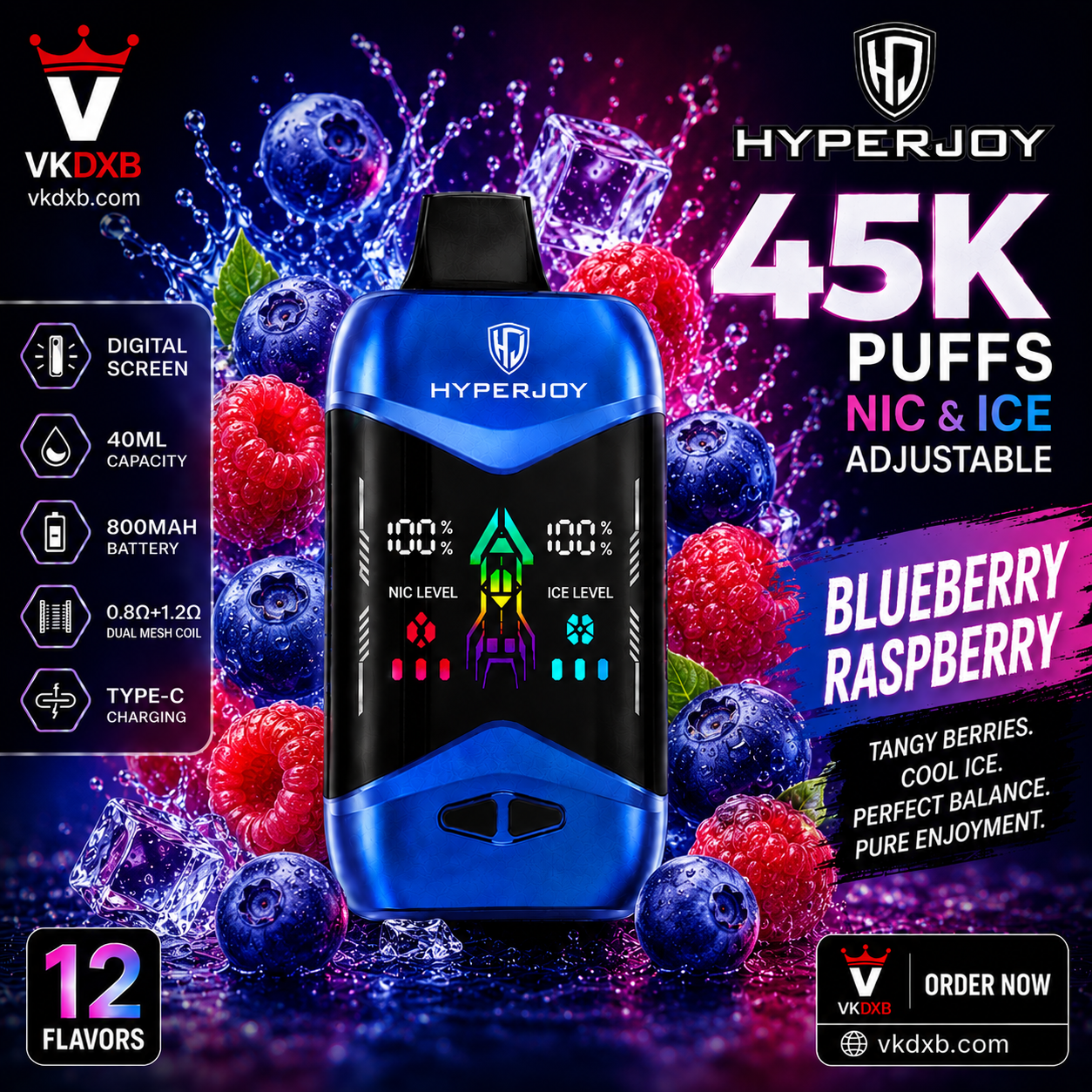 Hyperjoy 45000 Puffs Strawberry Banana Flavour – UAE Vape Store