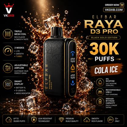 Elf Bar Raya D3 Pro 30000 puffs Kiwi Passion Fruit Guava flavor