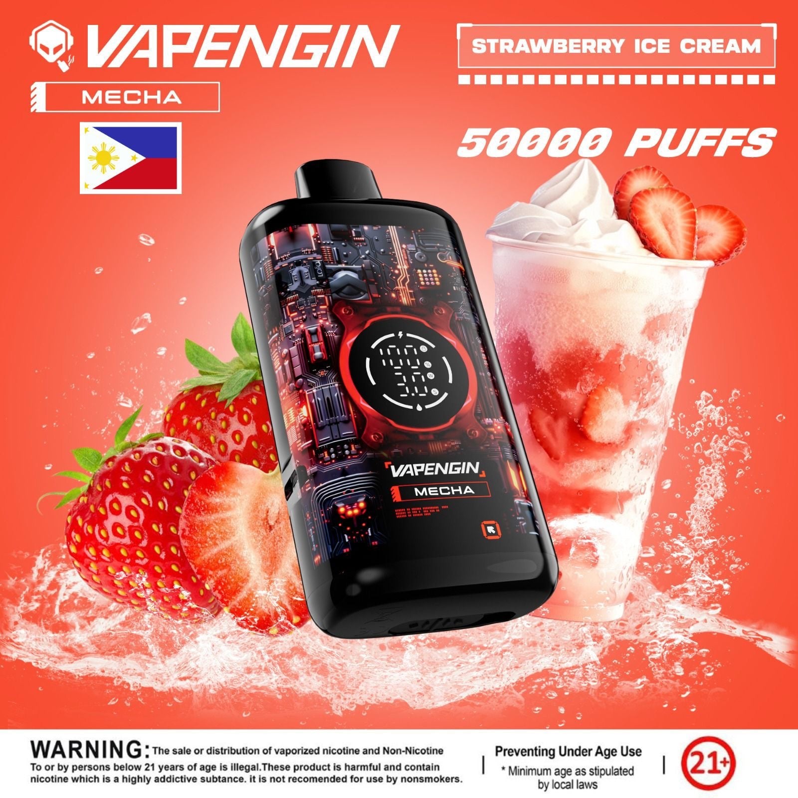 Vapengin Mecha 50000 Puffs Lychee Ice Disposable Vape Dubai