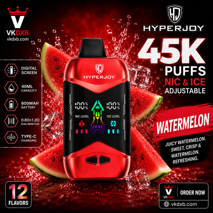 Hyperjoy 45000 Puffs Strawberry Watermelon Flavour – Dubai UAE