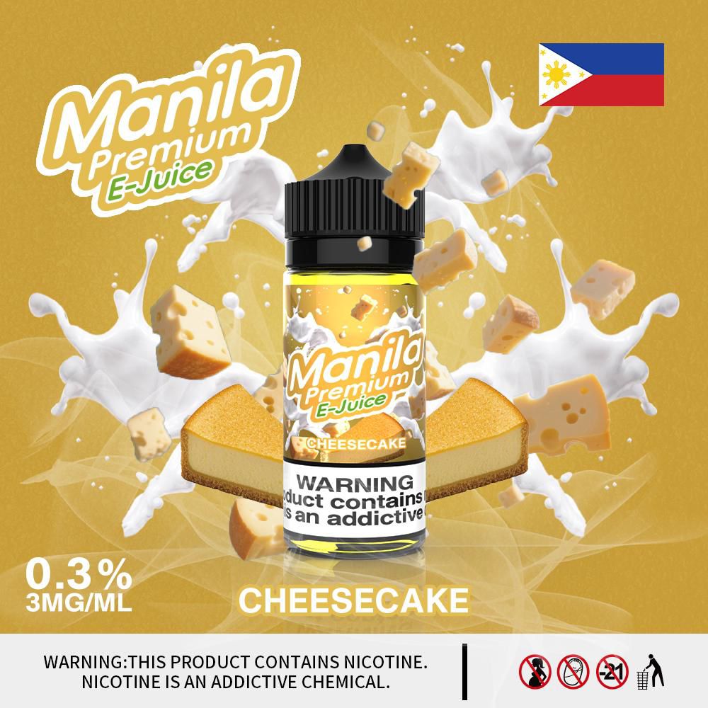 Manila Premium E-Juice Cheesecake 100ml Freebase E-Liquid UAE