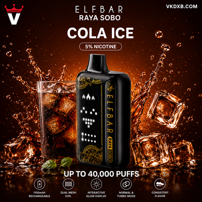 Elf Bar Raya SOBO 40000 Puffs Blue Razz Ice Flavour – Vape King DXB
