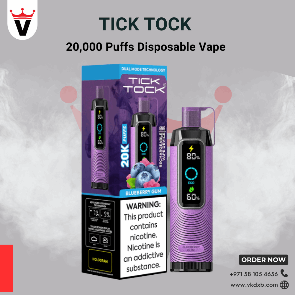 TICK TOCK 20000 PUFFS Disposable Vape in Dubai