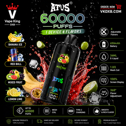 ATVS 60000 Puffs disposable vape colour edition