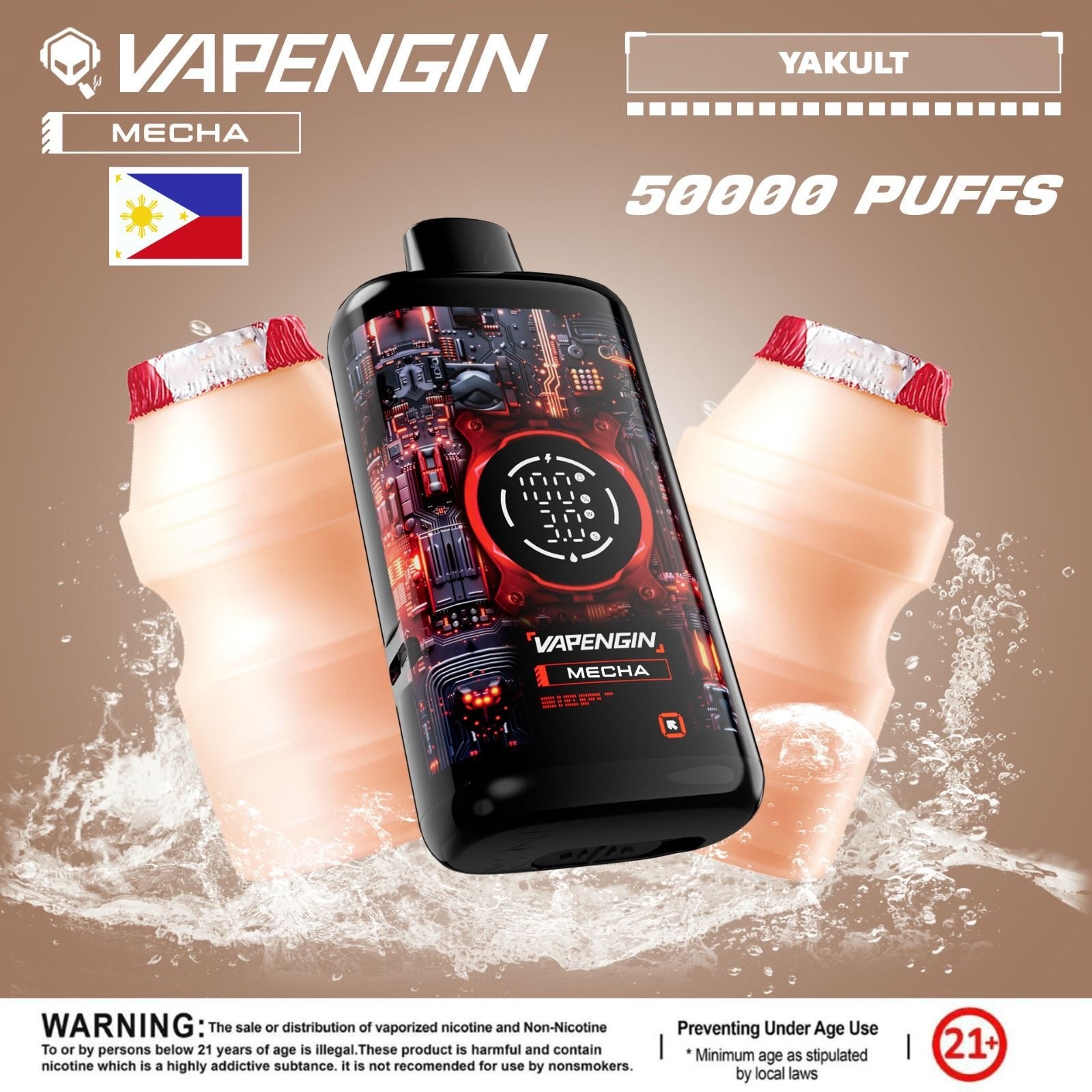 Vapengin Mecha 50000 Puffs Melon Ice Cream Disposable Vape UAE