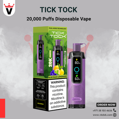 TICK TOCK 20000 PUFFS Disposable Vape in Dubai