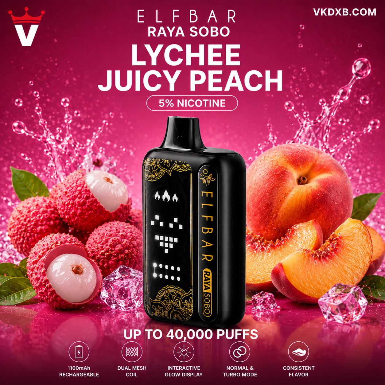 Elf Bar Raya SOBO 40000 Puffs Cola Ice Flavour – Disposable Vape Dubai