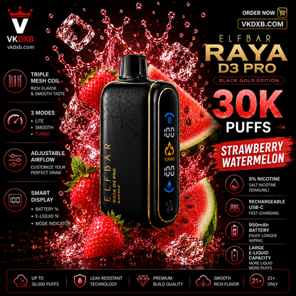 Elf Bar Raya D3 Pro 30000 puffs Blueberry Raspberry Watermelon flavor
