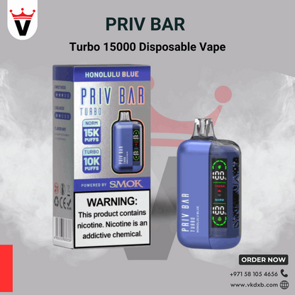 Priv Bar Turbo 15000 Puffs Disposable Vape in UAE