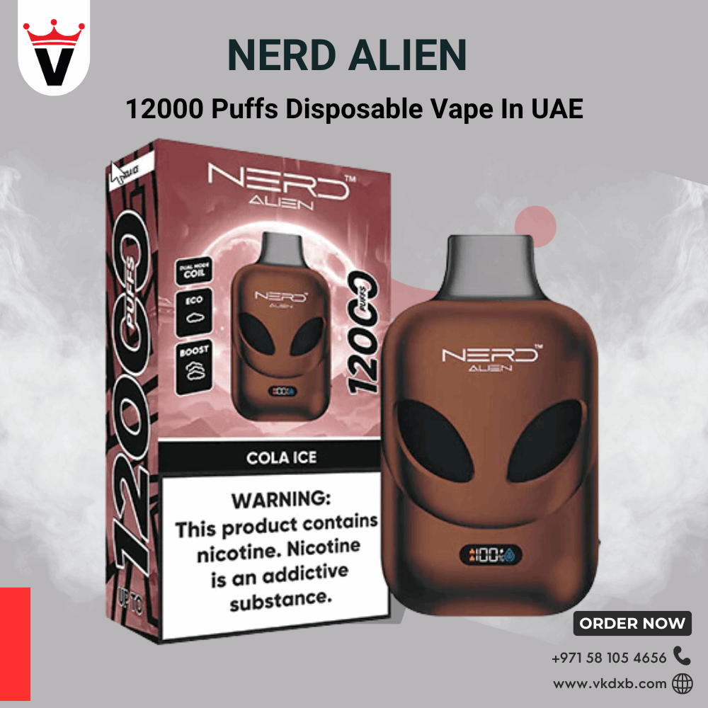 NERD Alien 12,000 Puffs Disposable Vape LCD Display | Dubai UAE Vape king dxb NERD Alien 12,000 Puffs Disposable Vape LCD Display | Dubai UAE Vape king dxb