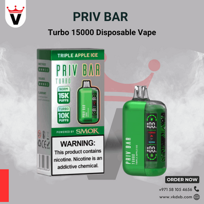 Priv Bar Turbo 15000 Puffs Disposable Vape in UAE