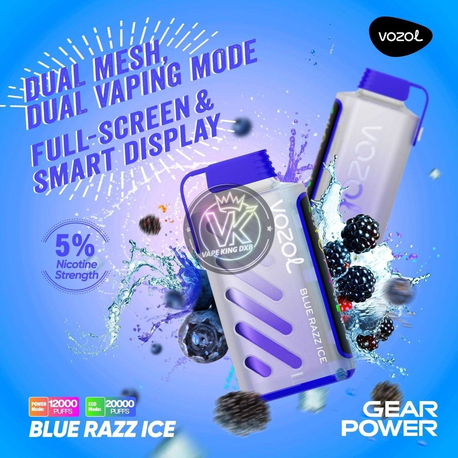Vozol Star 20000 Blue Razz Ice Buy Vozol Gear power 20000 puffs 50MG and Get SAME Vozol Star 20000 Blue Razz Ice Buy Vozol Gear power 20000 puffs 50MG and Get SAME