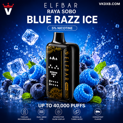 Elf Bar Raya SOBO 40000 Puffs Blackberry Ice Flavour – Dubai UAE