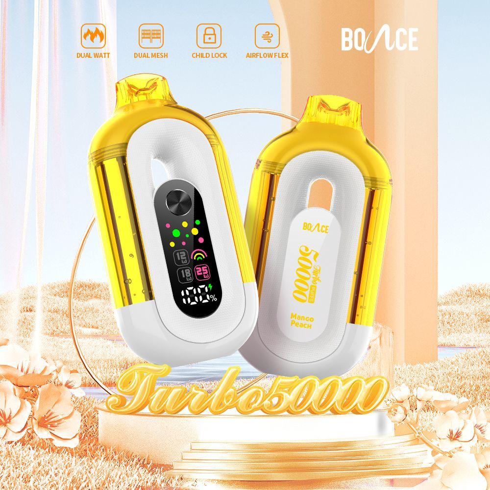 Bounce Turbo Mango Peach Disposable Vape – 50K Puffs in Dubai UAE