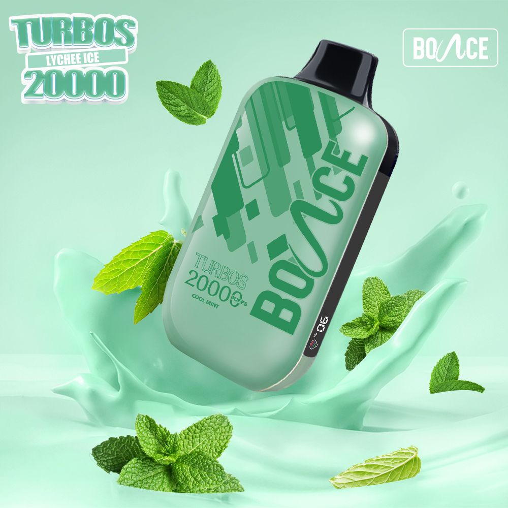 Bounce Vape Turbo 20000 Puffs cool Mint – Long-Lasting Vape UAE from Vape King


