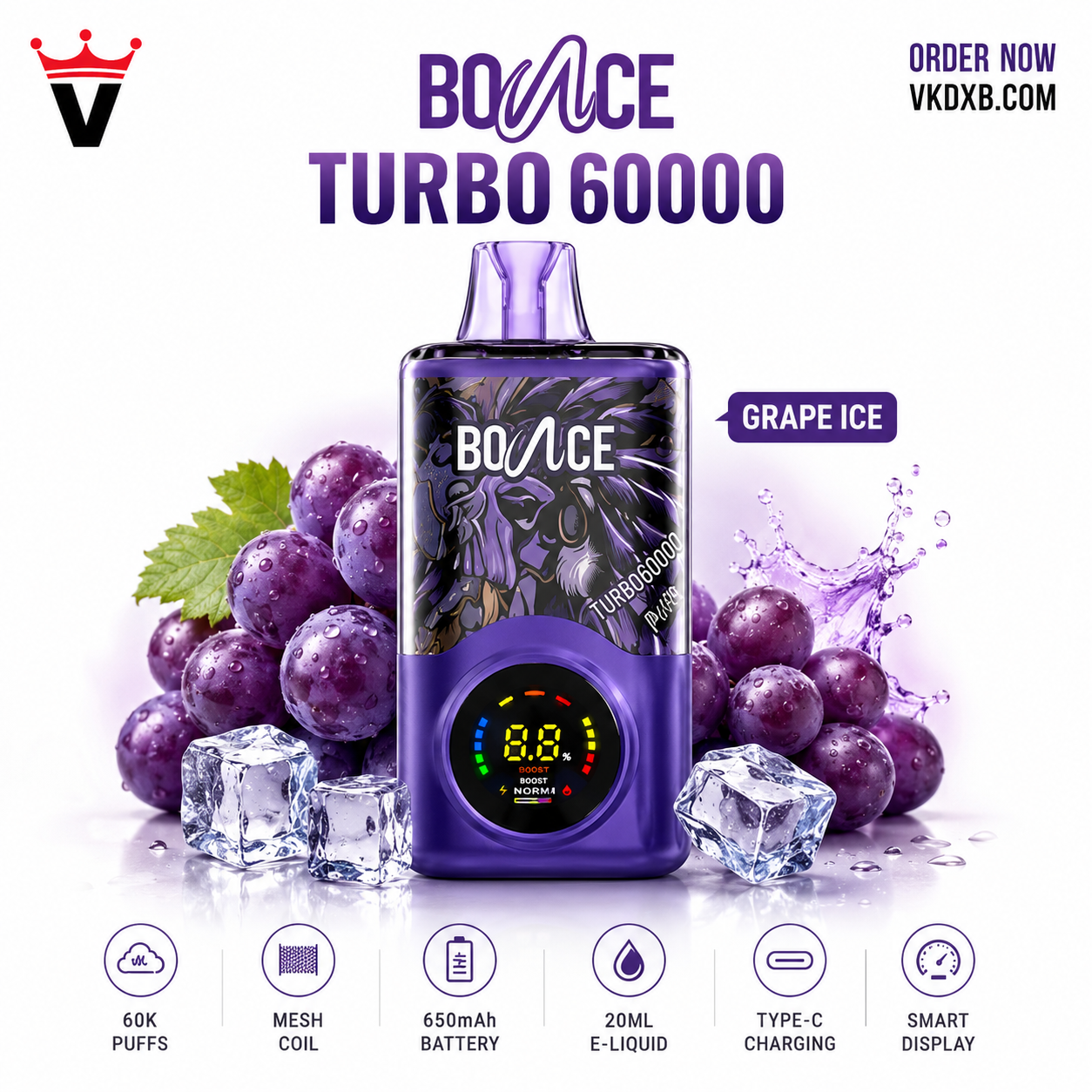 disposable vape dubai Bounce Turbo 60000 Puffs UAE Size:Eagle Black pocket vape Watermelon Slush - HorizonTech