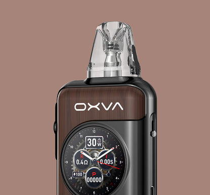 OXVA XLIM SQ Pro 2 Brown Wood 2 square pod kit back view