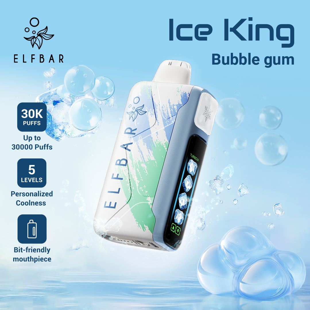 Elfbar ice king 30k at vape king dxb bubble gum