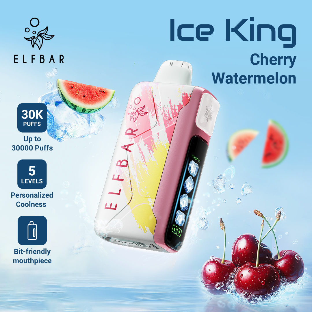 Elfbar ice king 30k at vape king dxb cherry watermelon