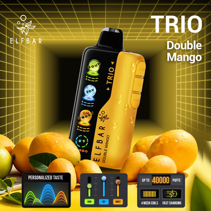 ELFBAR Trio 40K Double Mango Disposable Vape Dubai - Triple Flavor Adjustment