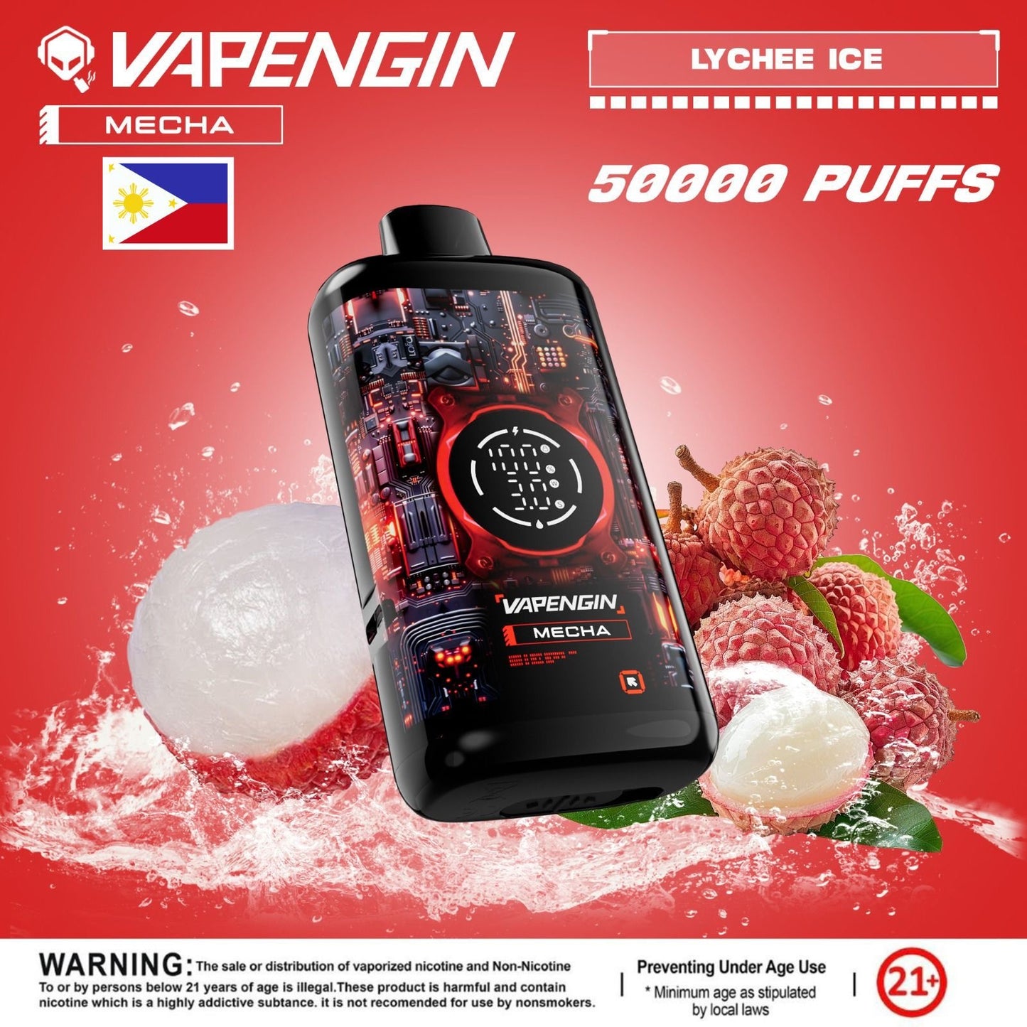 Vapengin Mecha 50000 Puffs Biscoff Cheesecake Disposable Vape Dubai UAE