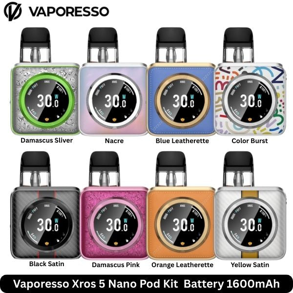 Vaporesso XROS 5 Nano Pod Kit – 1600mAh Touchscreen Vape