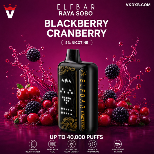 Elf Bar Raya SOBO 40000 Puffs Disposable Vape 5% Nicotine – Vape King DXB