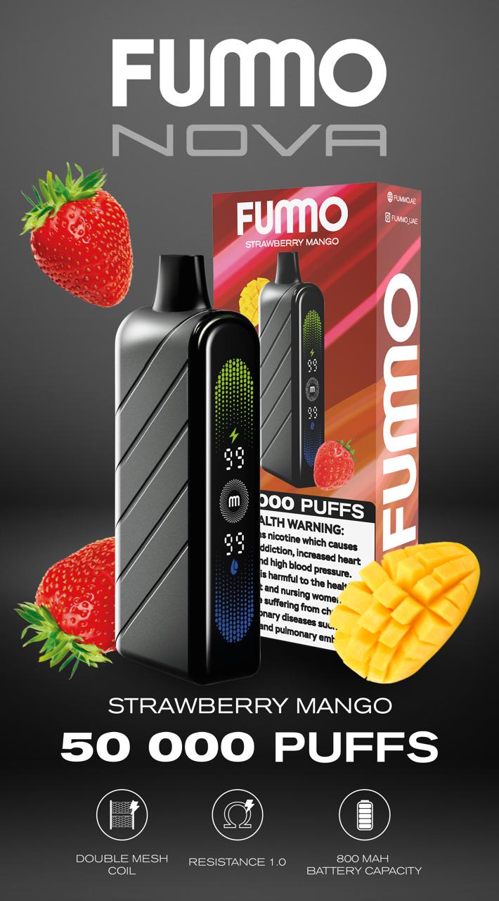 Fummo Nova 50000 Puffs – USB Type-C Rechargeable Vape Dubai